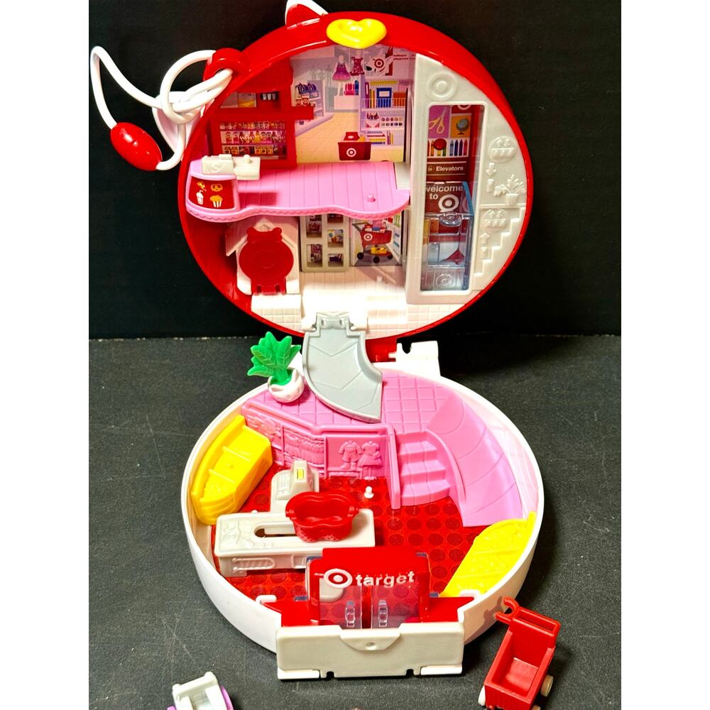 Polly Pocket Target Bullseye Adventure Exclusive Playset Doll 15 Pcs Plastic - Picture 2 of 7